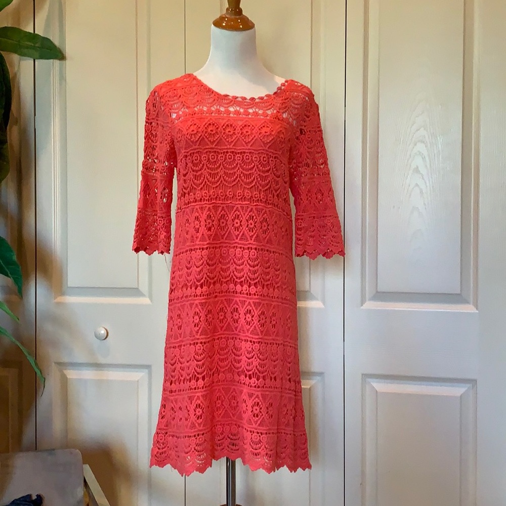 Solitaire dress. Coral. Small. Lace. This is actually two dresses… See pictures.
